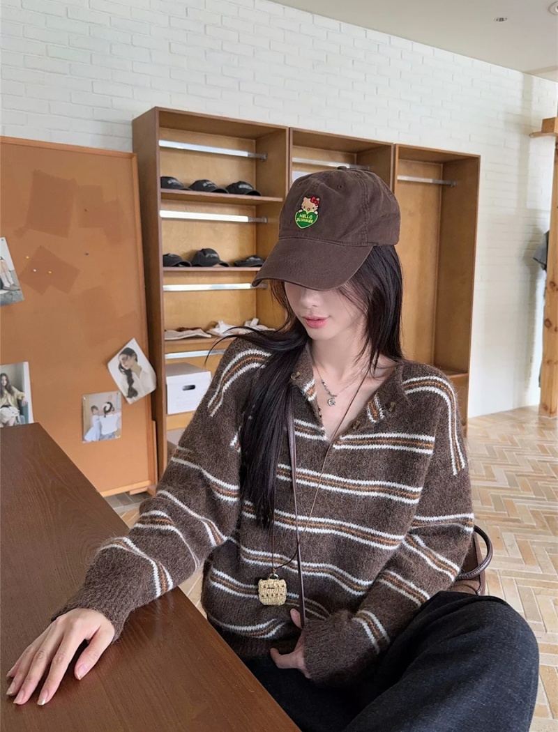 Autumn and winter pullover retro all-match sweater for women