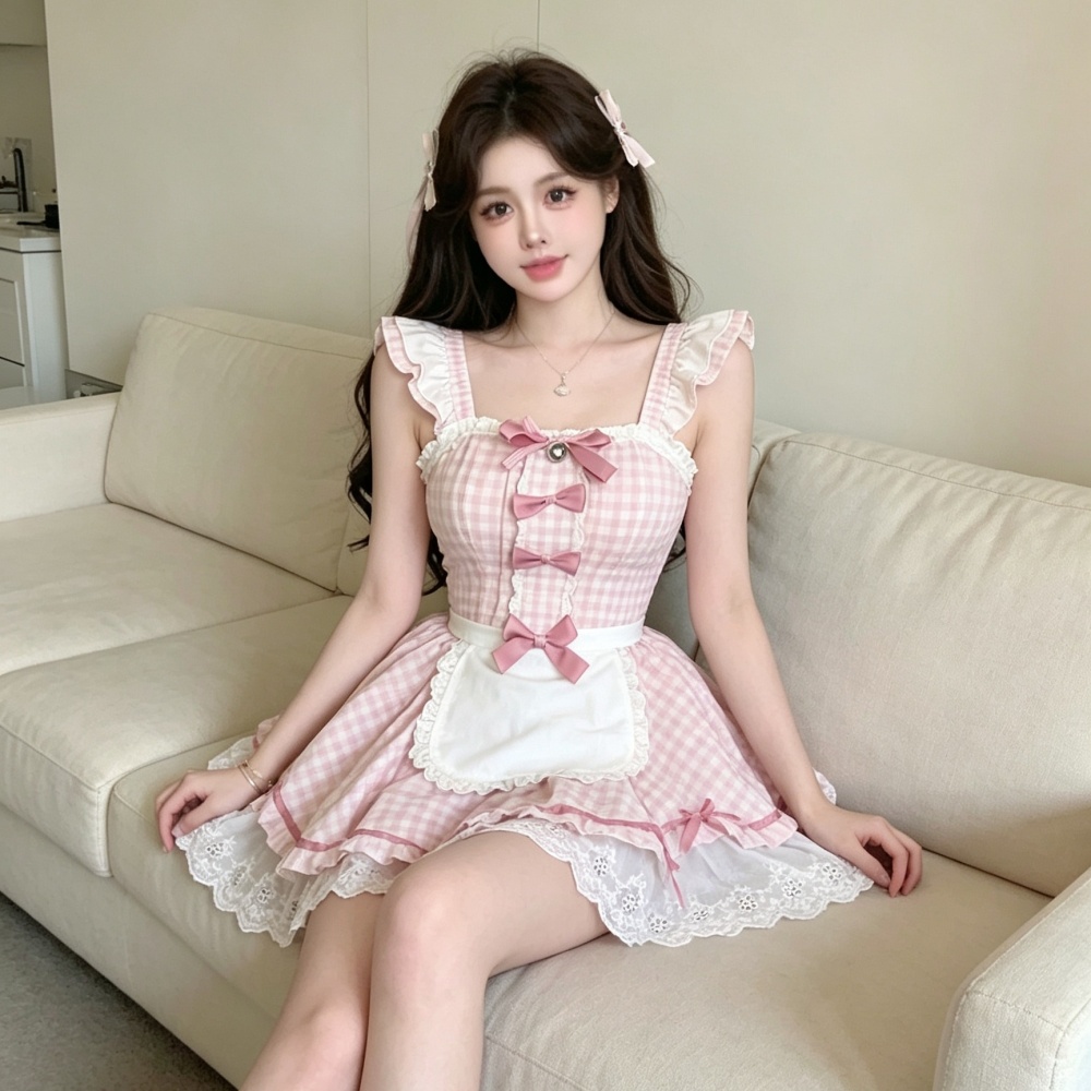 Sleeveless dress night dress a set for women