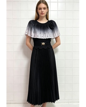 Elegant gradient long dress colors beading dress