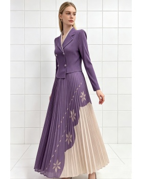 Pleated dress large yard business suit for women