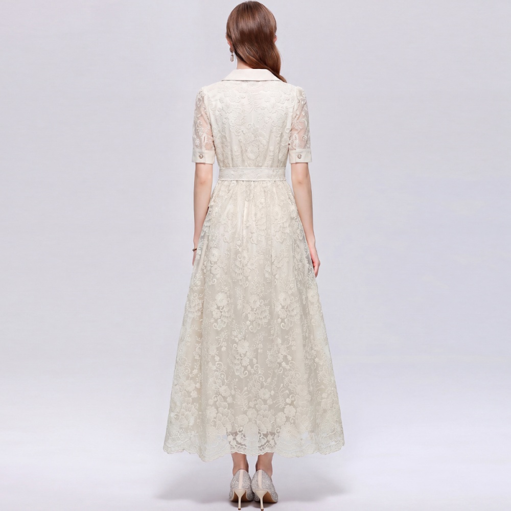 Slim short sleeve business suit light luxury dress