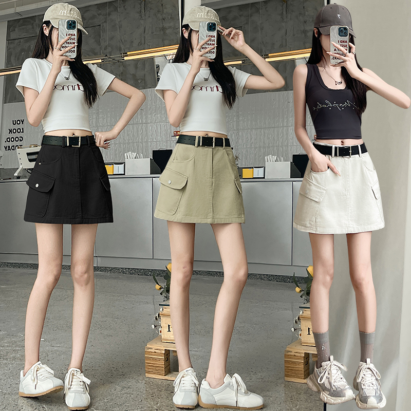 A-line short skirt Casual work clothing for women