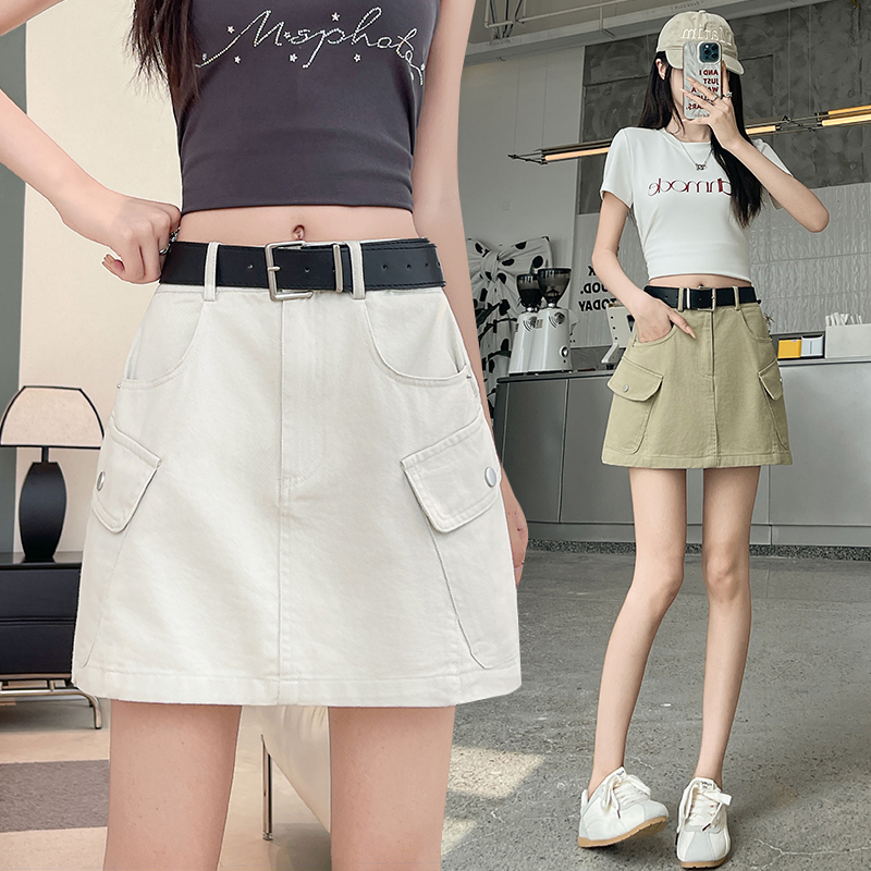 A-line short skirt Casual work clothing for women
