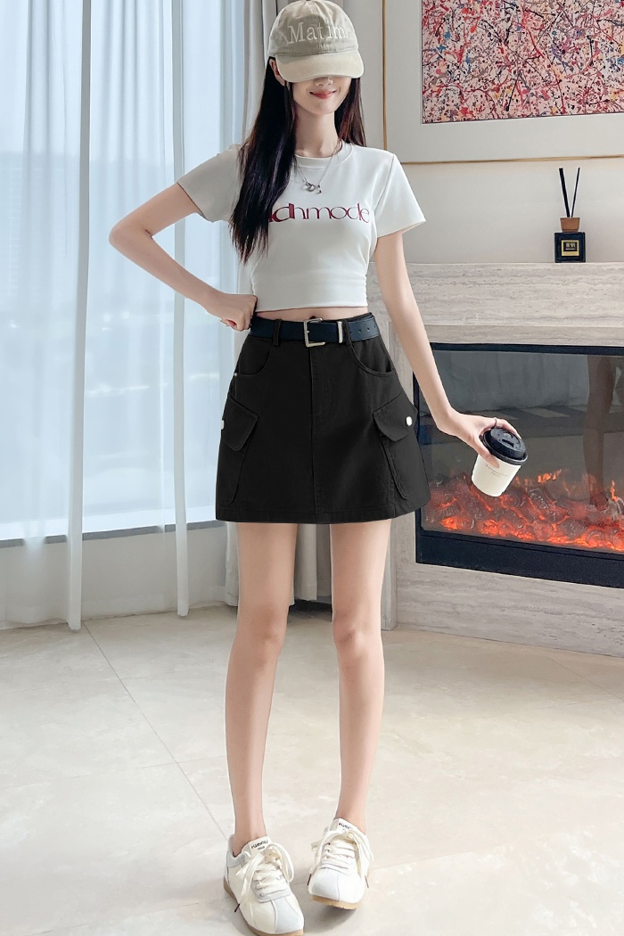 A-line short skirt Casual work clothing for women