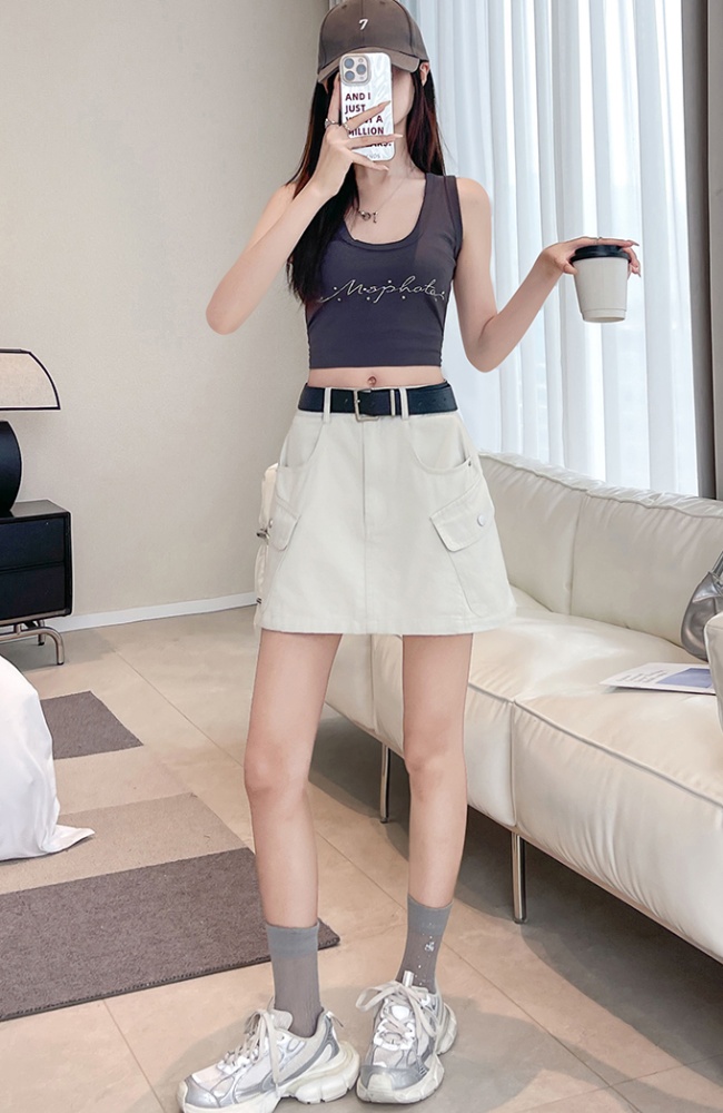 A-line short skirt Casual work clothing for women