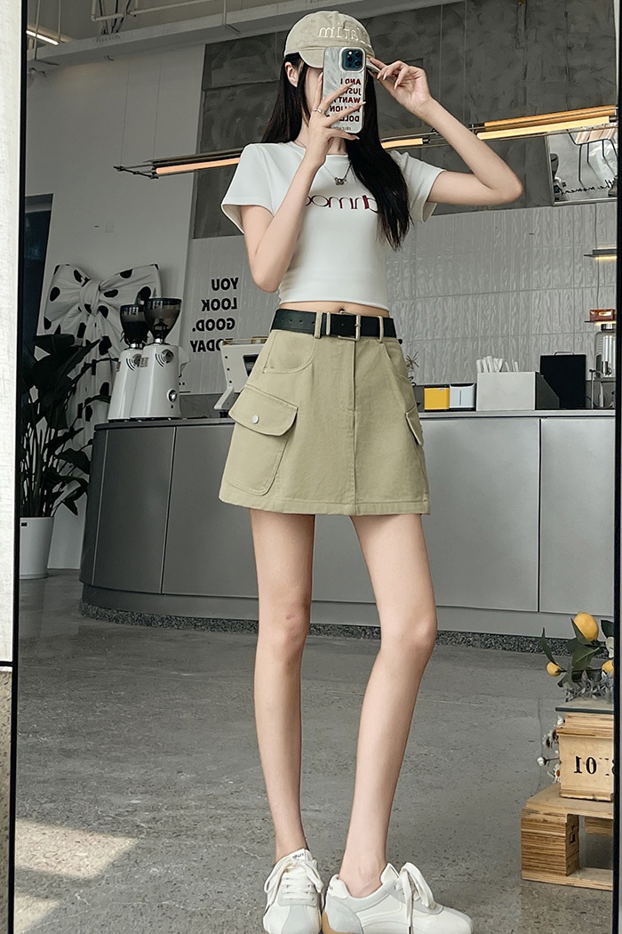 A-line short skirt Casual work clothing for women