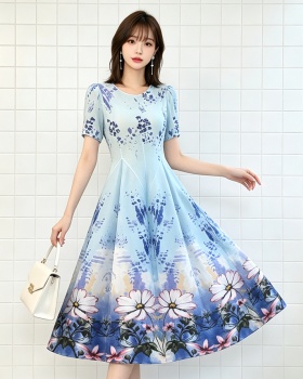 Elegant colors vacation seaside fold large yard dress