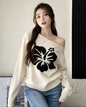 Autumn knitted sweater long sleeve spicegirl tops