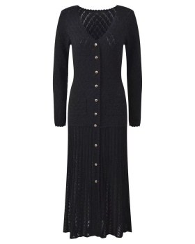 Long sleeve autumn and winter crochet dress for women