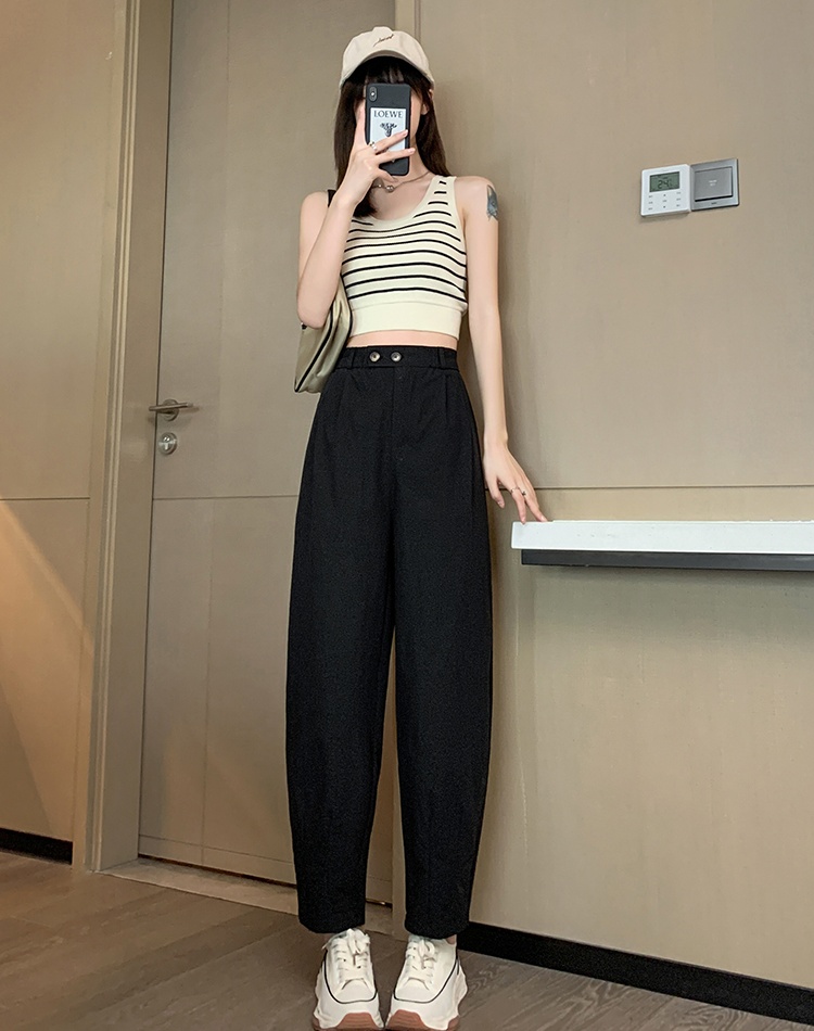 Loose ice silk carrot pants thin bloomers for women