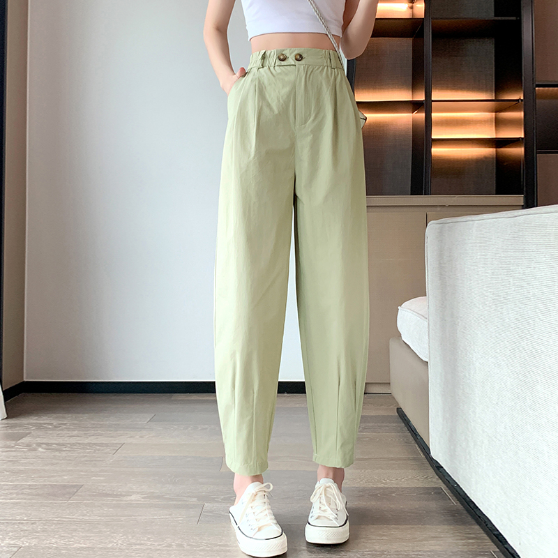 Loose ice silk carrot pants thin bloomers for women