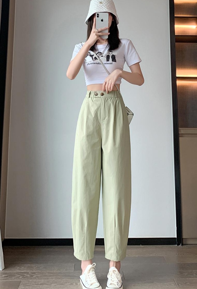 Loose ice silk carrot pants thin bloomers for women
