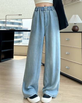 Ice silk straight long pants drape culottes