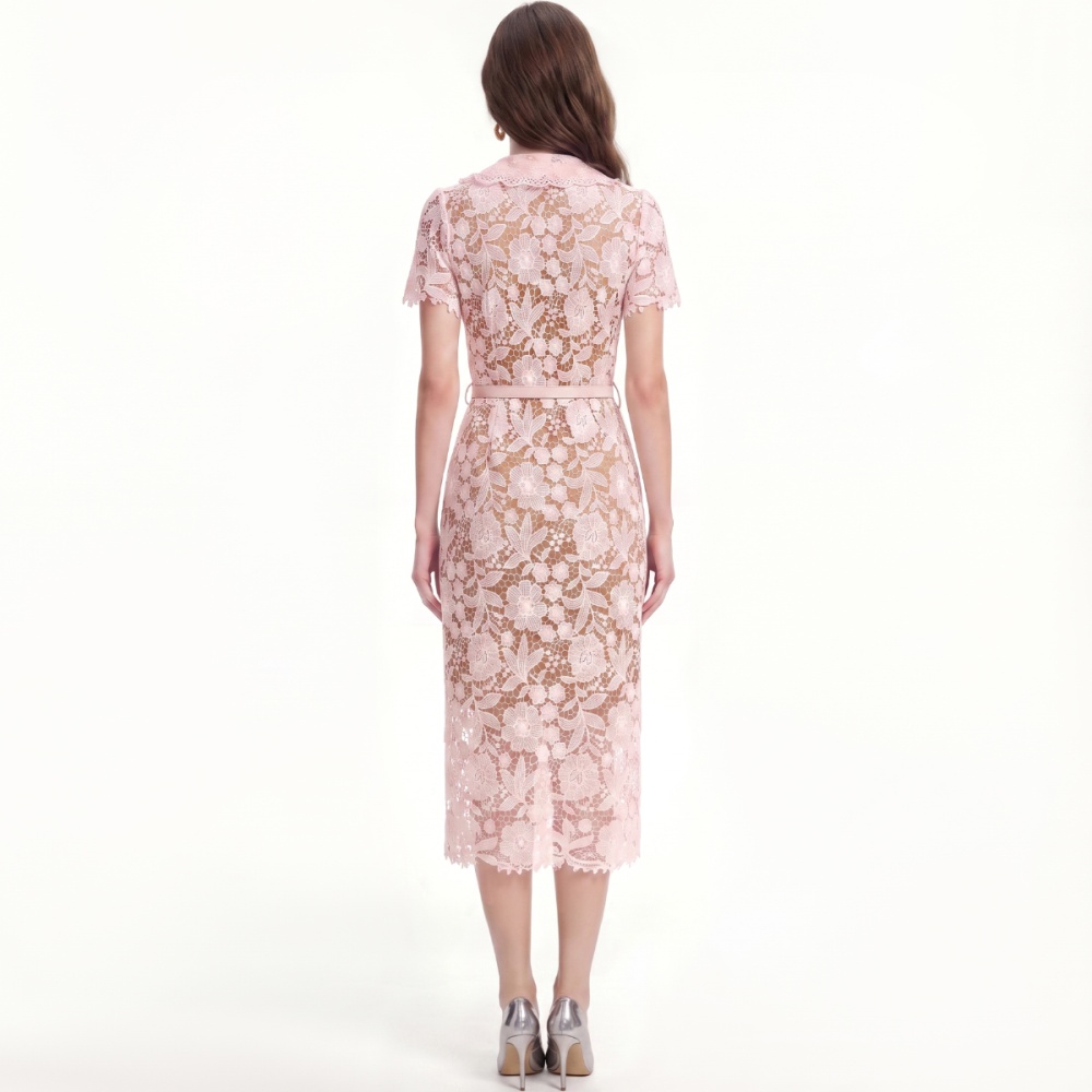 Short sleeve long dress tender dress for women