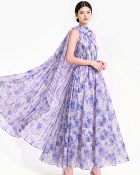 Printing dress 2pcs set