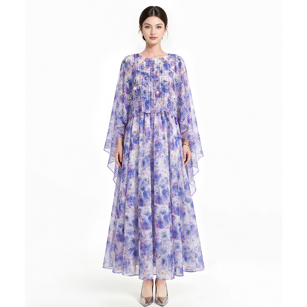 Printing dress 2pcs set