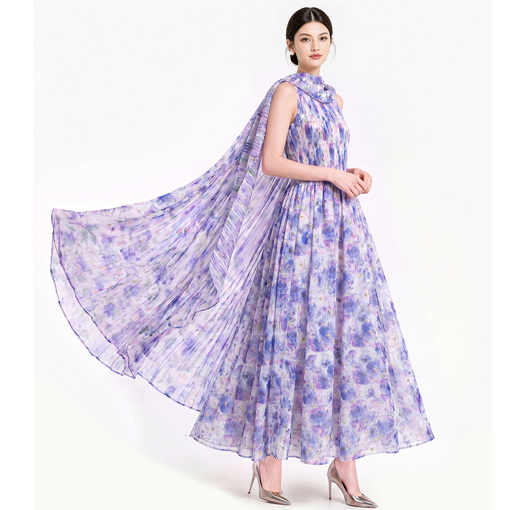 Printing dress 2pcs set