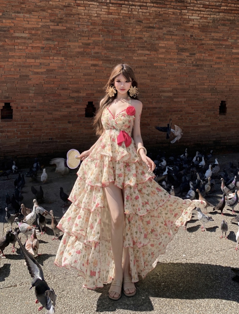 Sling cake dress sexy long dress for women
