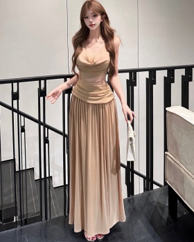 Hollow fashion lace long dress retro sexy dress for women