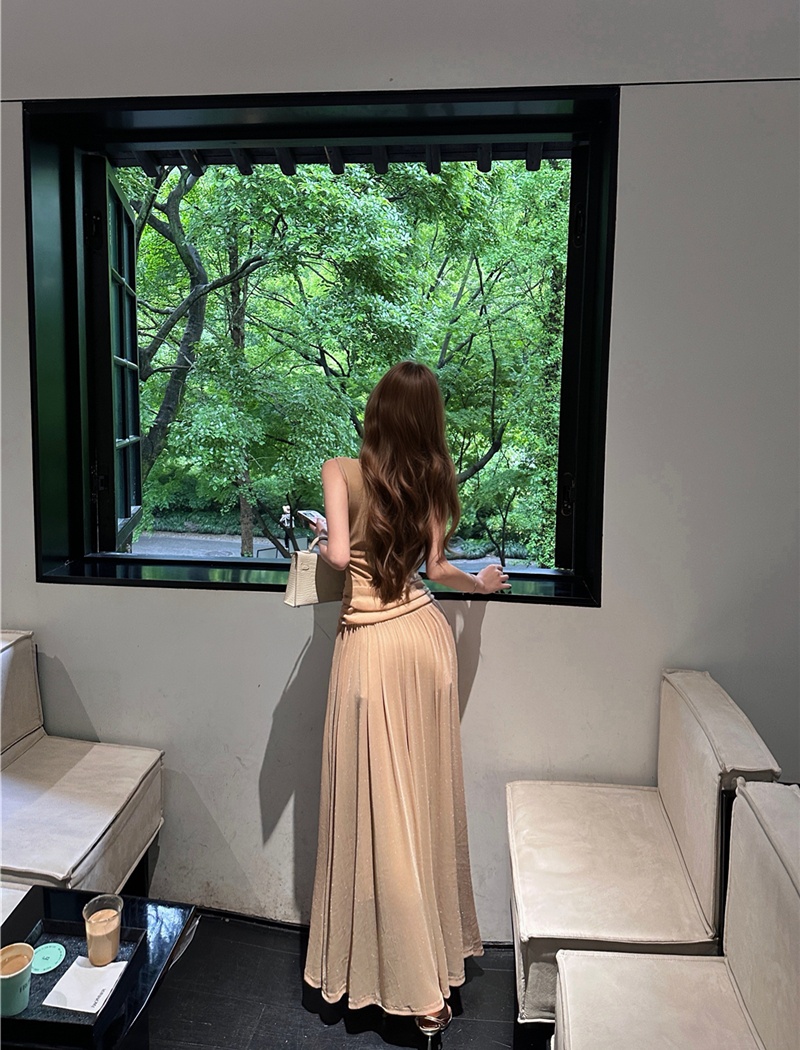 Hollow fashion lace long dress retro sexy dress for women