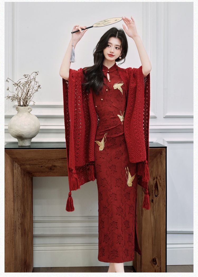 Retro maiden dress bride cheongsam