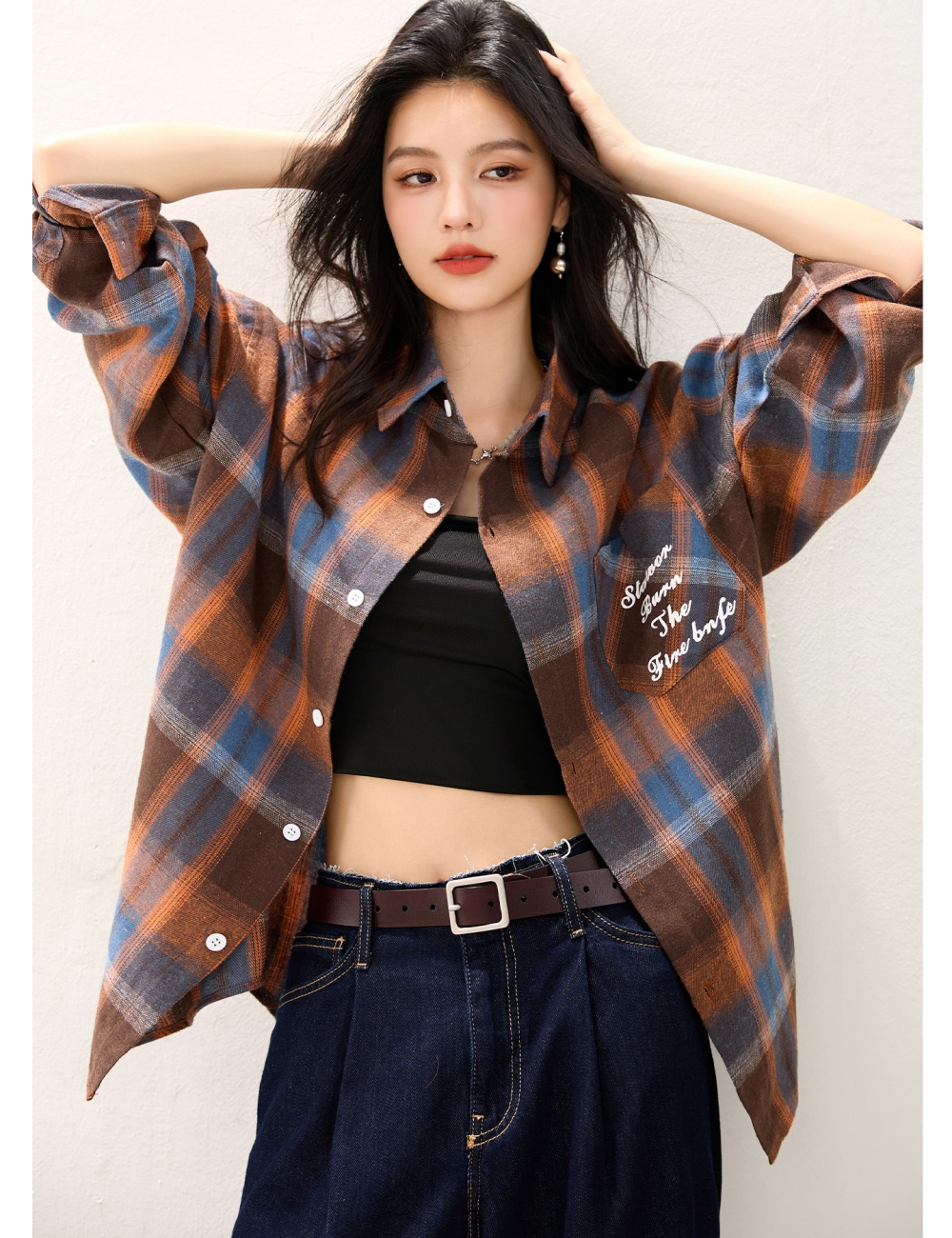 Light T-shirt hand-painted bottoming shirt