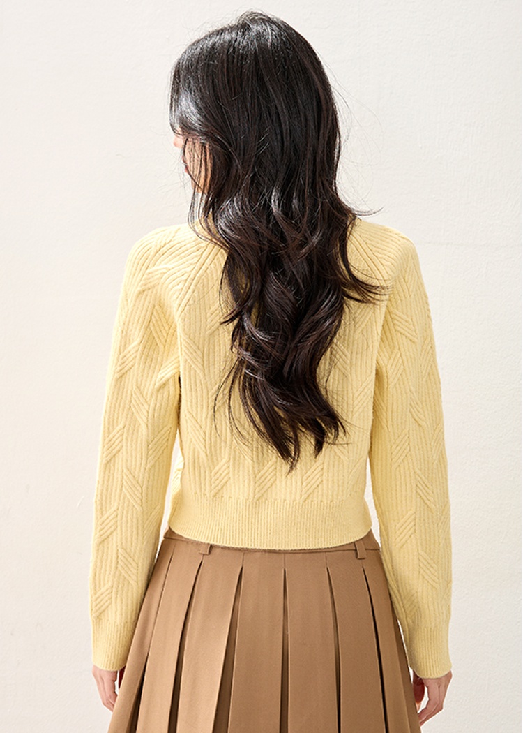 Sweet unique raglan sweater slim knitted cardigan