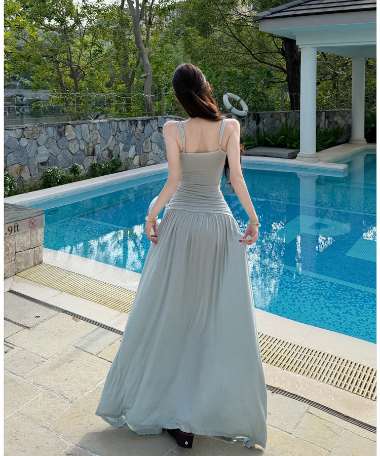 Tender sling cardigan summer temperament skirt 3pcs set