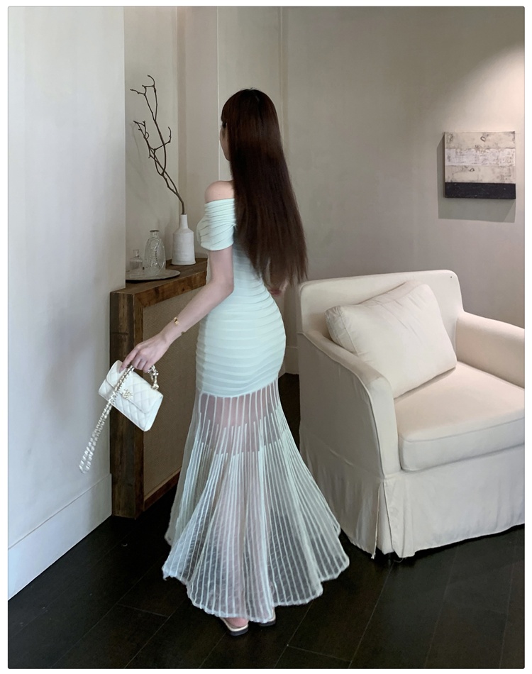 Curve sexy V-neck dress temperament knitted long dress