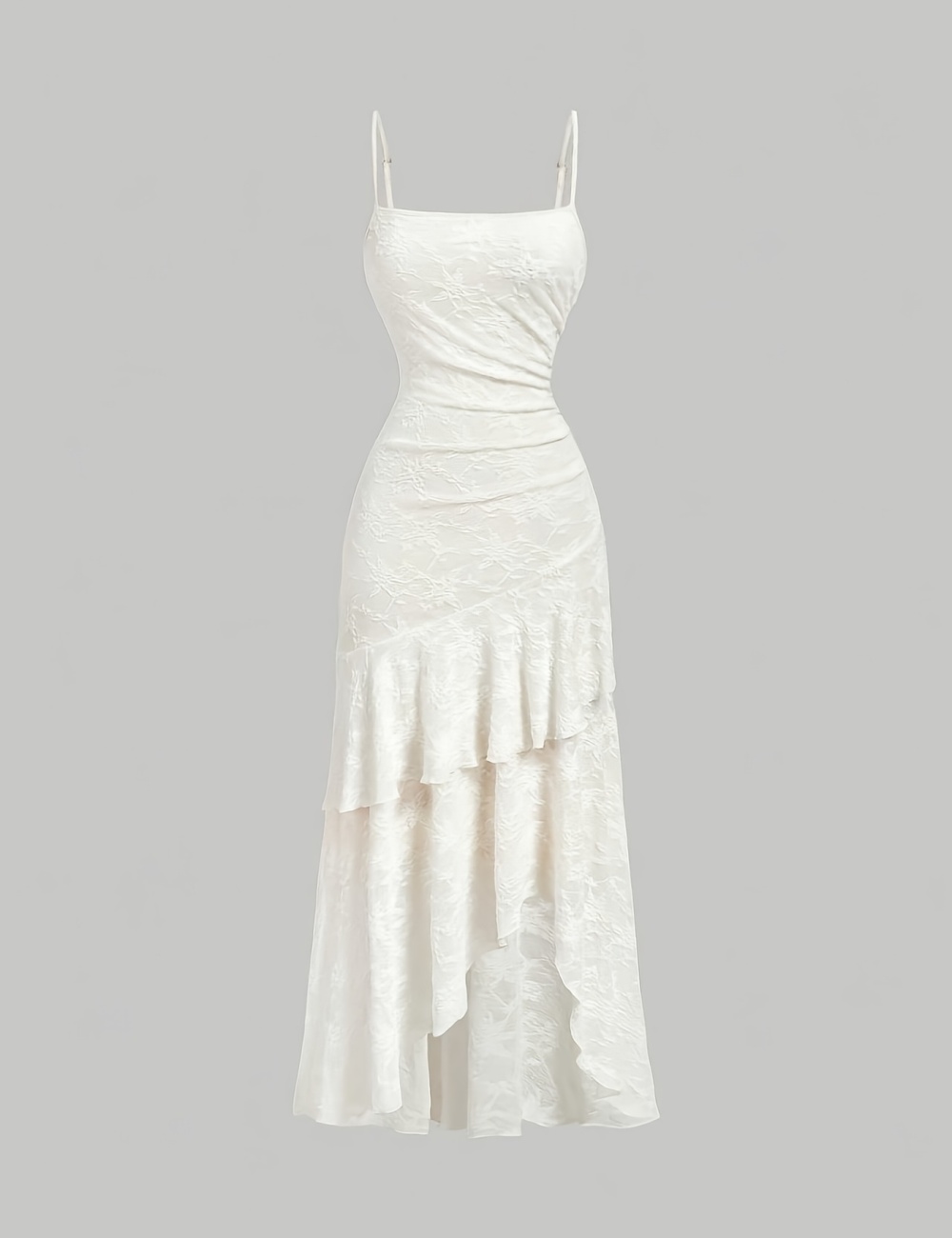Jacquard long sling fold romantic elegant dress
