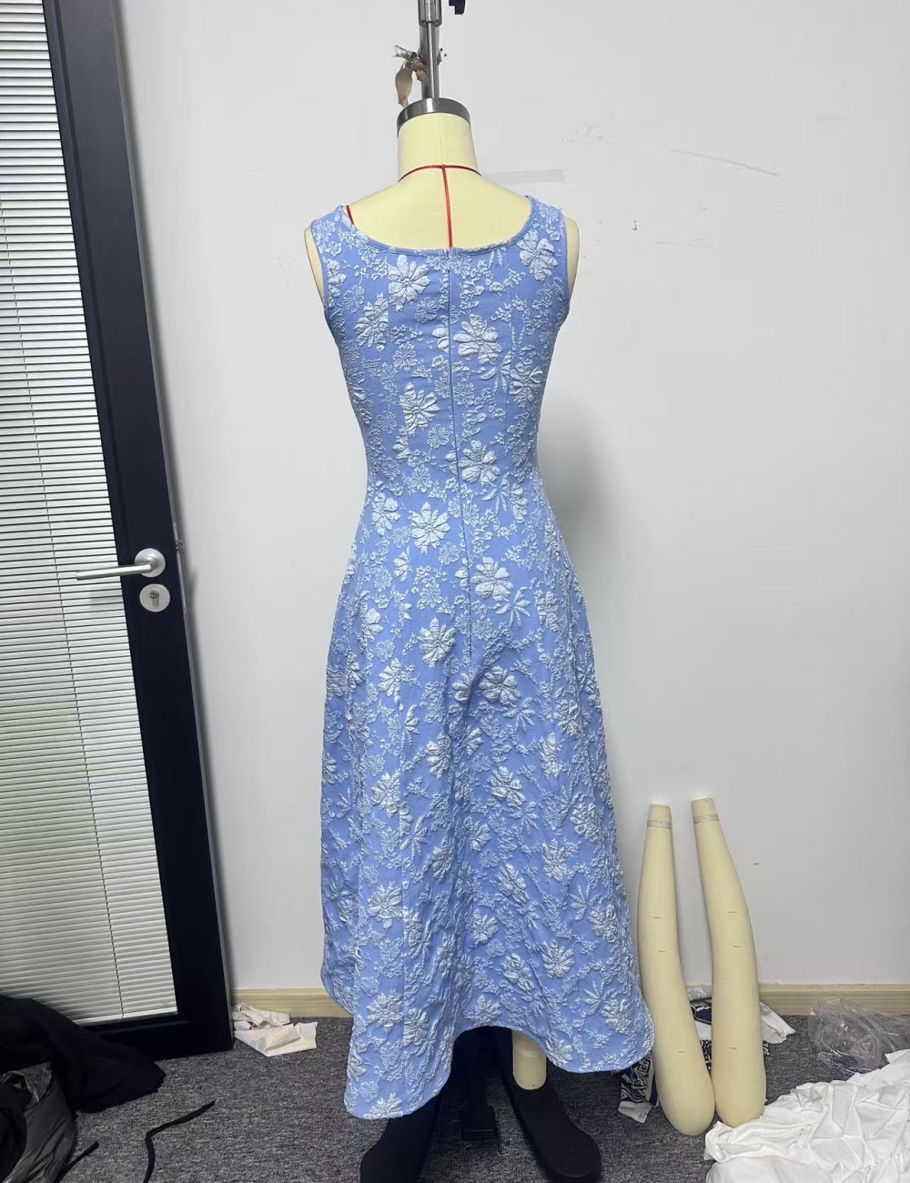 Elegant pinched waist long dress