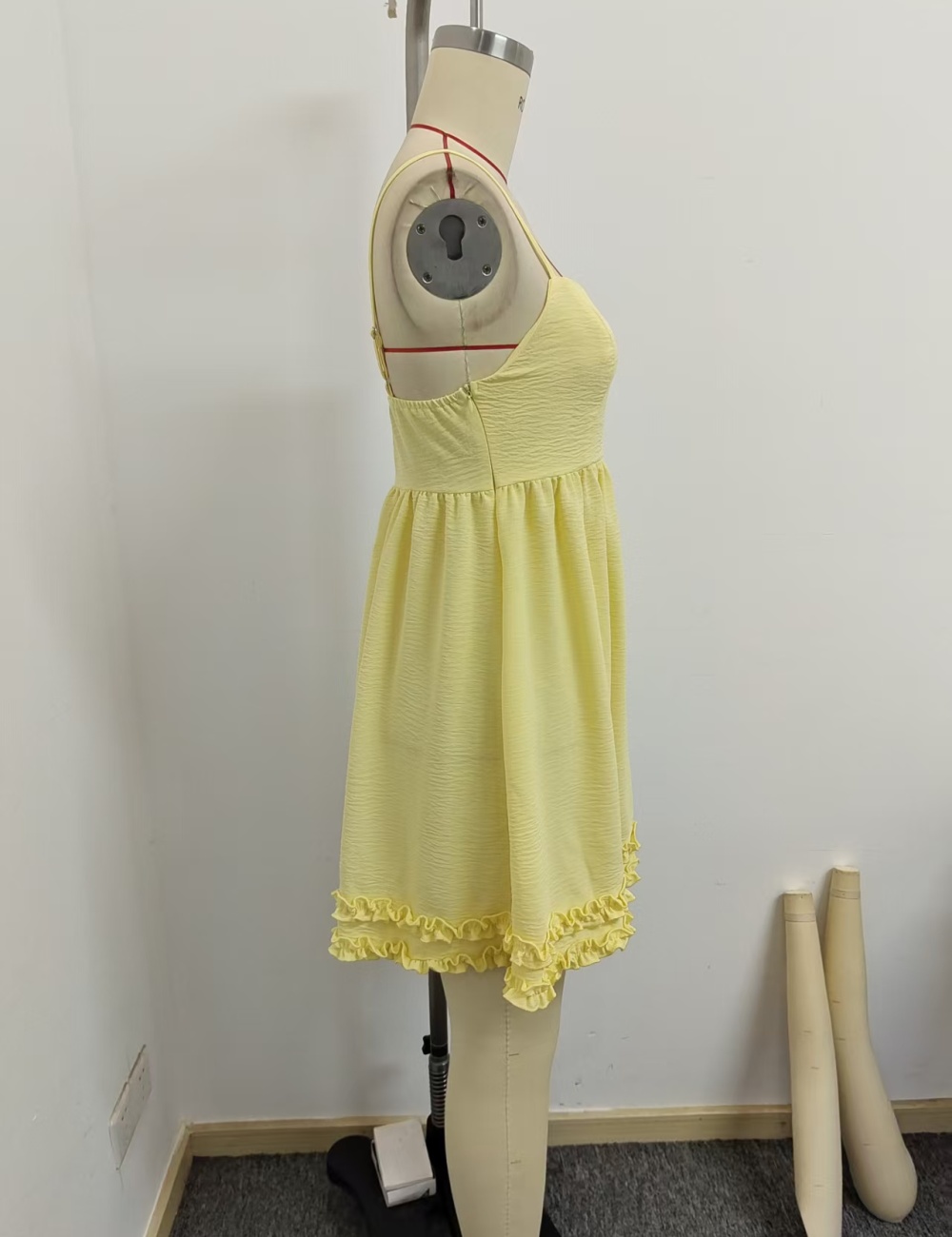 Mini elegant sling A-line wood ear dress