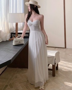 Lady France style vacation sling light luxury enticement dress