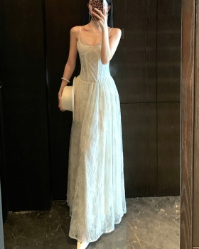 Sling light luxury dress France style long dress