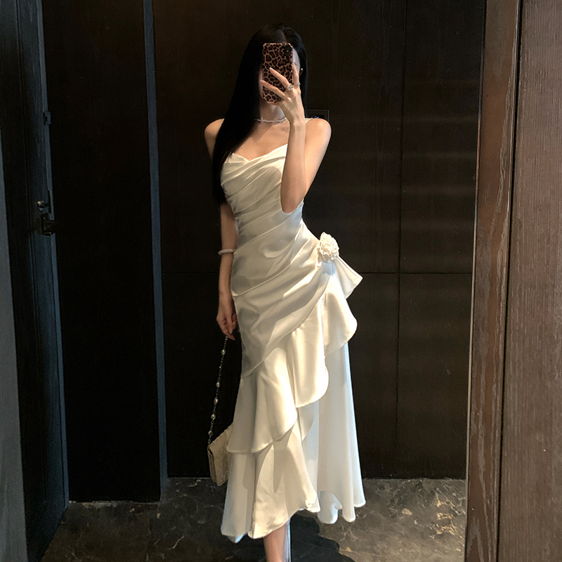 Summer formal dress mermaid strap dress for women