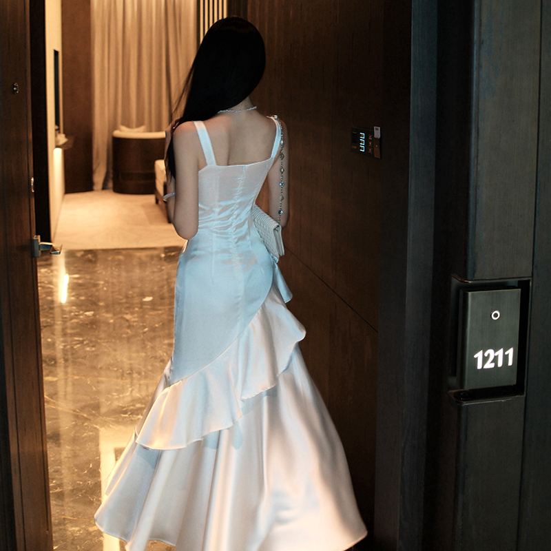Summer formal dress mermaid strap dress for women