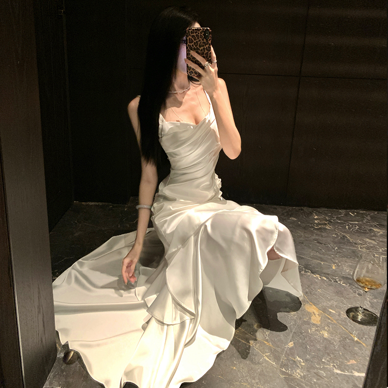 Summer formal dress mermaid strap dress for women