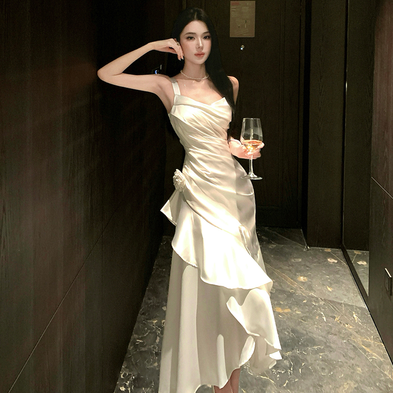 Summer formal dress mermaid strap dress for women