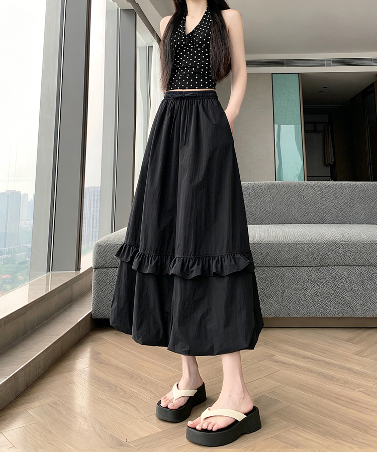 Thick and disorderly long dress summer bud skirt for women