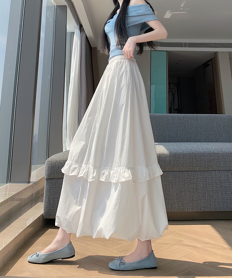 Thick and disorderly long dress summer bud skirt for women