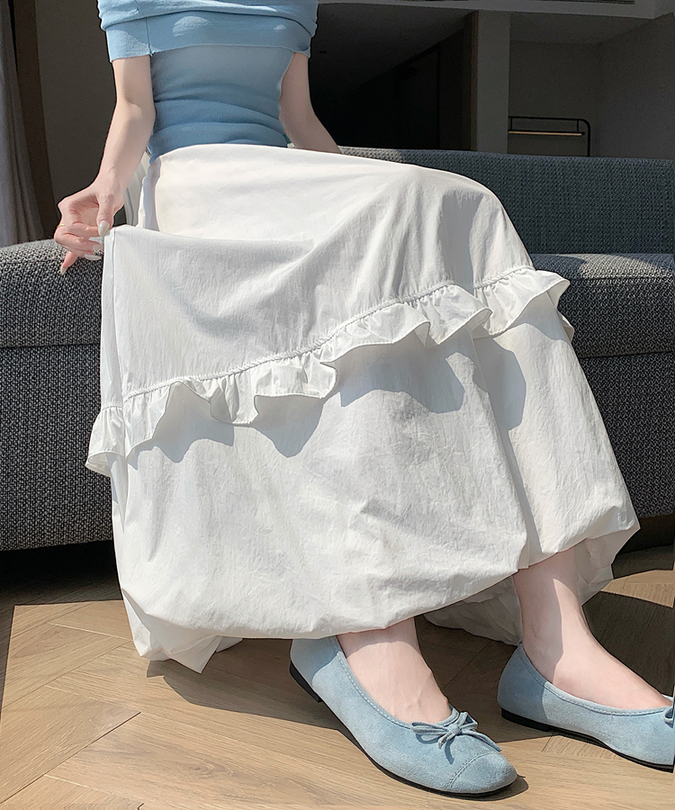 Thick and disorderly long dress summer bud skirt for women
