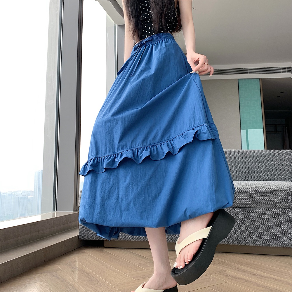 Thick and disorderly long dress summer bud skirt for women