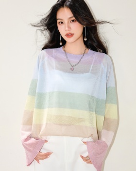 Sunscreen smock chiffon sweater for women