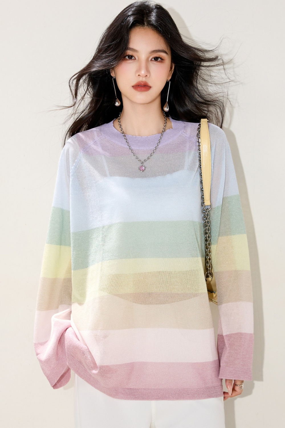 Sunscreen smock chiffon sweater for women