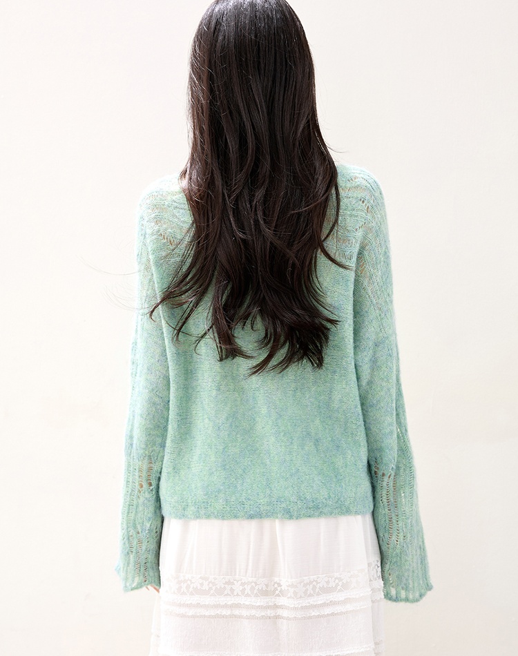 Wool pullover tops hollow autumn sweater