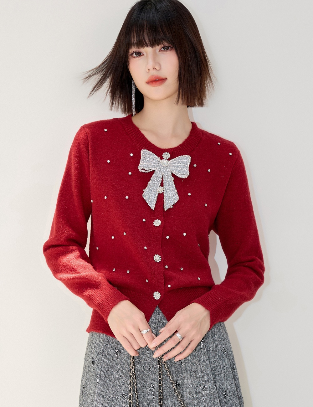All-match cardigan France style tops for women