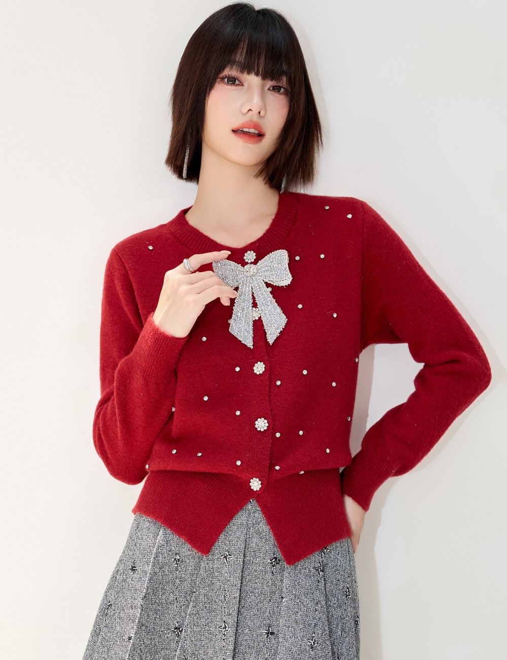 All-match cardigan France style tops for women