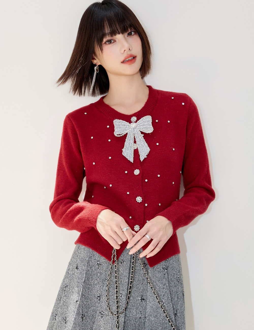 All-match cardigan France style tops for women