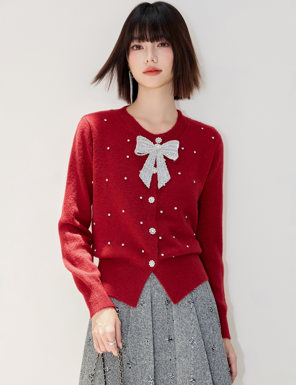 All-match cardigan France style tops for women