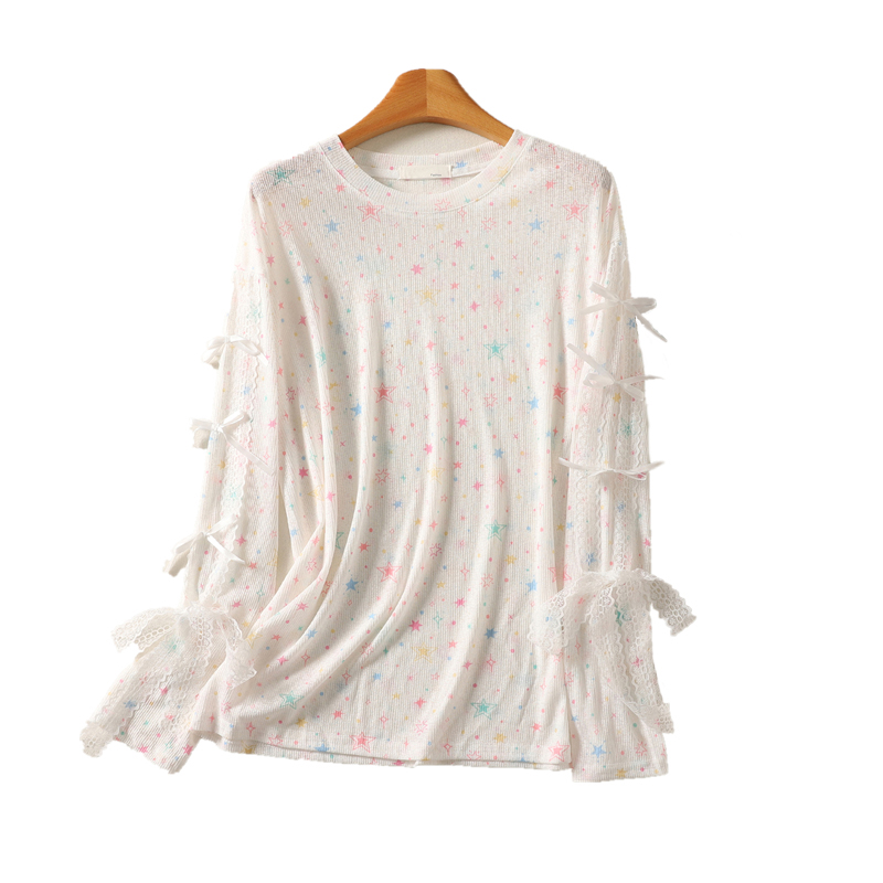 Colors sunscreen sun shirt stars lace smock for women